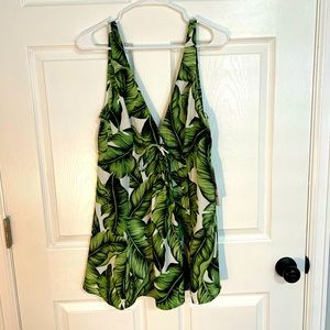 Show Me Your Mumu Leaf Print Mini Dress NWT